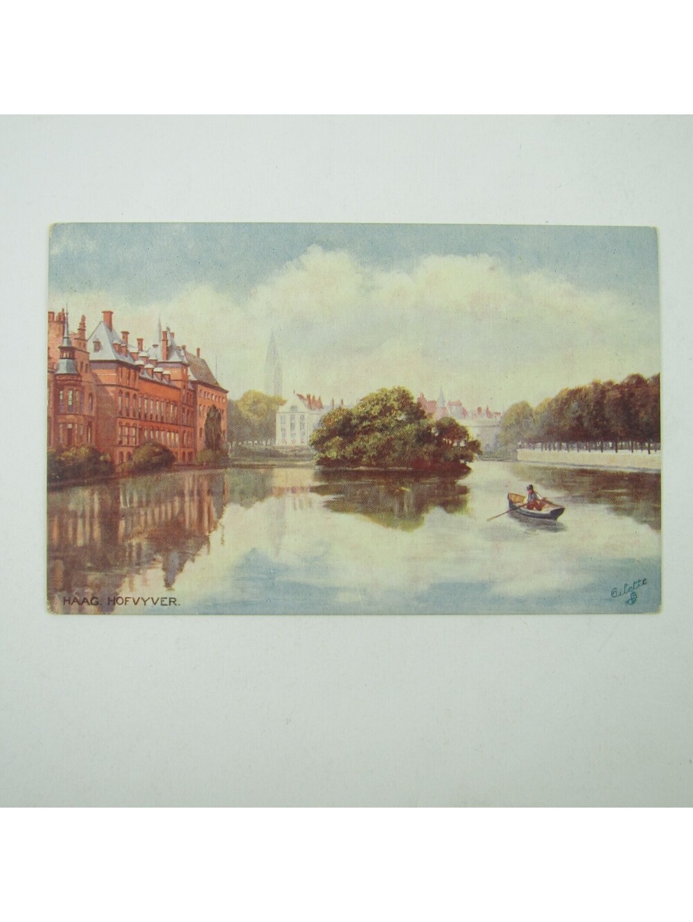 Postcard Netherlands The Hague & Hofvijver Raphael Tuck Oilette Antique Unposted